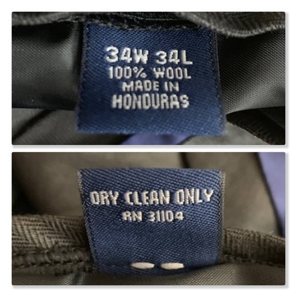 Meeting Street Navy 100% Worsted Wool Dress Slacks - Picture 8 of 8